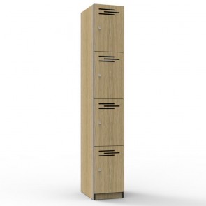 Oak 4 Door Melamine Locker