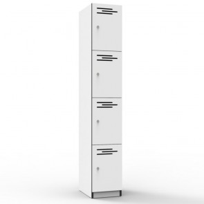 White 4 Door Melamine Locker