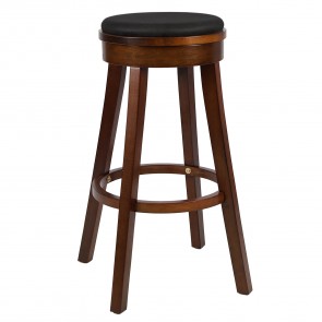 Alexa Wooden Bar Stool Round Upholstered 78cm