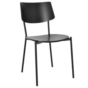 Andrea Black Frame Dining Chair - Black
