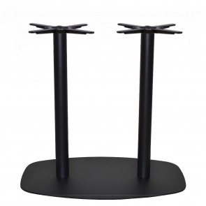 Annick Black Steel Round Twin Counter Table Base