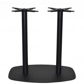 Annick Black Steel Round Twin Bar Table Base
