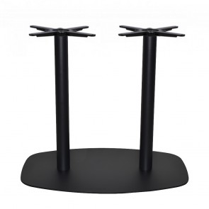 Annick Black Steel Round Twin Table Base