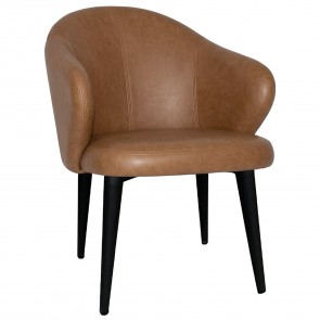 Ariel Arm Chair Black Steel Legs