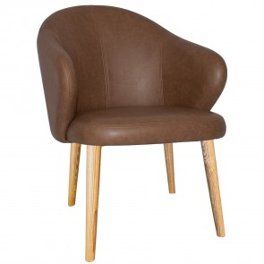 Ariel Arm Chair Natural Wood Legs
