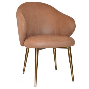 Ariel Arm Chair Slim Brass Legs