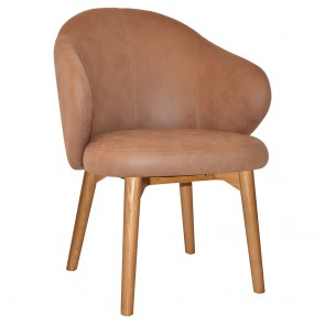 Ariel Arm Chair Solid Light Oak Timber Legs