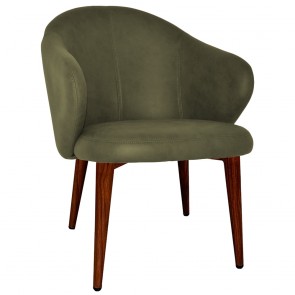 Ariel Arm Chair Walnut Steel Legs