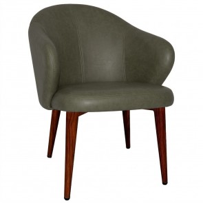 Ariel Arm Chair Walnut Steel Legs