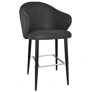 Ariel Bar Stool Black Steel Legs 76cm