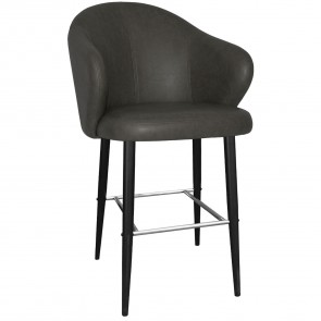 Ariel Bar Stool Black Steel Legs 76cm