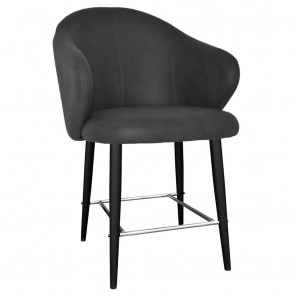 Ariel Counter Stool Black Steel Legs