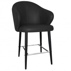 Ariel Counter Stool Black Steel Legs