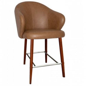 Ariel Counter Stool Walnut Steel Legs 66cm