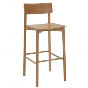 Arlo Contemporary American Oak Bar Stool 750H 