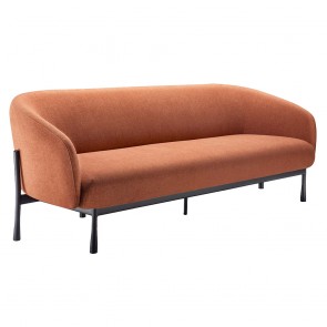 Augusta 3 Seater Lounge Chair - Rust Fabric