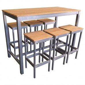 Beer Garden Outdoor Bar Table and Stools