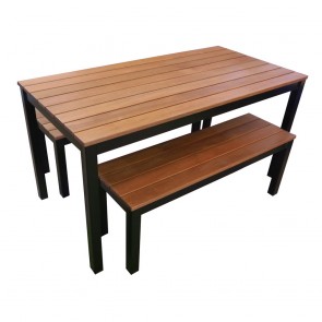 Beer Garden Outdoor Table and Bench Seat Set