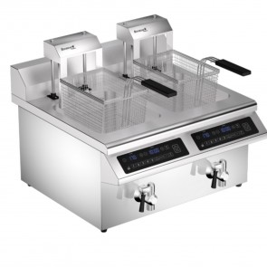 Benchstar Double Tanks Auto Lifting Induction Fryer - IF7000D-AL