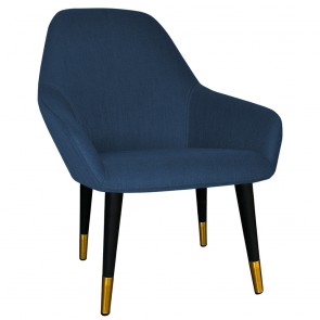 Bianca Dining Chair Black Brass Legs
