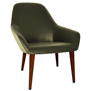 Bianca Dining Chair Walnut Steel Legs