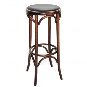 Colour Bentwood Bar Stool by Michael Thonet Walnut