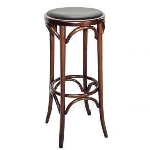 Colour Bentwood Bar Stool by Michael Thonet Walnut