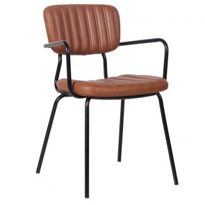 Capri Leather Dining Arm Chair