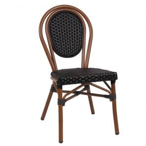 Carolin Rattan Wicker Chair Cafe Restaurant Stacking