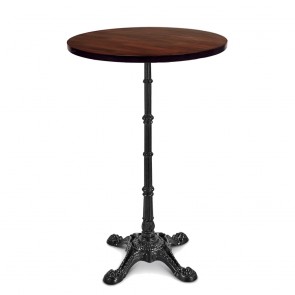 Celestine Vintage Industrial Square Bar Table Black Cast Iron Base