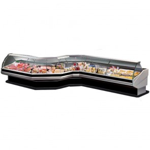 Tecnodom Corner External Glass - Curved Front Glass Deli Display - CN90E