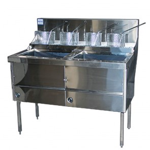 Complete Gas Fish & Chips Fryer Two Pan Fryer WFS-2/22