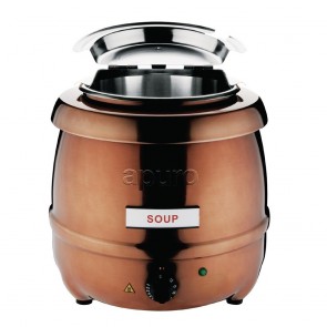 CP851-A Apuro Copper Finish Soup Kettle - 10 Litre