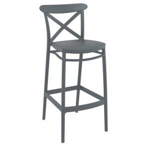 Cross Back Outdoor Bar Stool 75cm