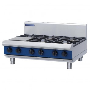 DN406-P Moffat Gas Cooktop 4 Burner Bench Model - 300mm Griddle - LPG / Propane