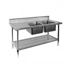 DSB6-1800R/A FED Double Right Sink Bench With Pot Undershelf DSB6-1800R/A