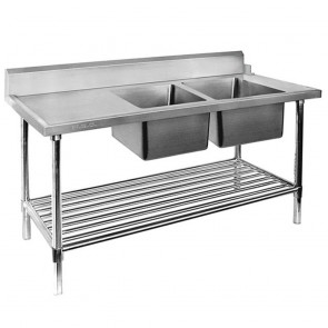 Modular Systems Right Inlet Double Sink Dishwasher Bench DSBD7-2400R/A