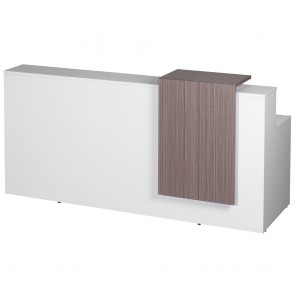 Edge Reception Desk with Driftwood Feature Panel