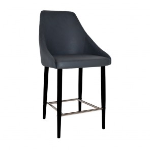 Elda Counter Stool Black Steel Legs 66cm