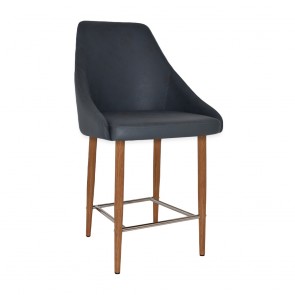 Elda Counter Stool Light Oak Steel Legs 66cm