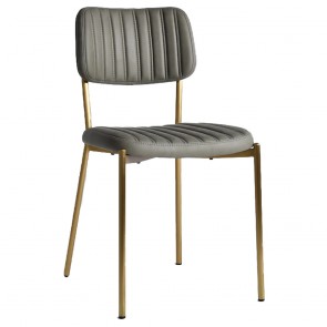Elvira Brass Frame Upholstered Dining Chair