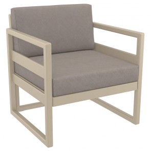 Emera Indoor Outdoor Lounge Armchair with Padded Seat