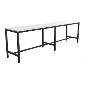 Enterprise Office Bar Height Long Table Black Frame