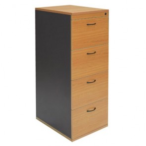 Beech 4 Drawers Office Filing Cabinet
