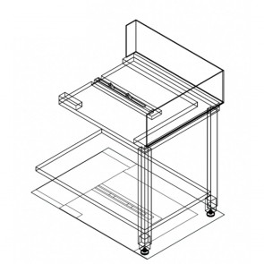 Fagor Stainless Steel Corner Bench W/ Introduction Of Baskets By The Right Side E-90D