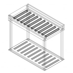 Fagor Stainless Steel Rolling Table for 2 Baskets MR2C