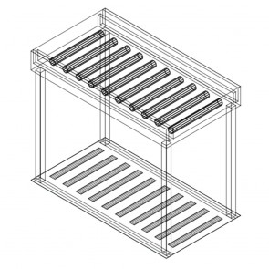 Fagor Stainless Steel Rolling Table for 4 Baskets MR4C