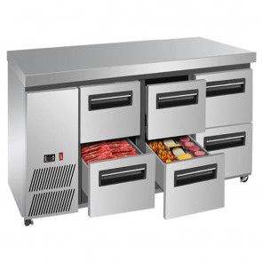 F.E.D LBC180 Six drawer Lowboy Fridge