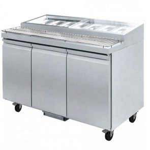 F.E.D PWB150 three door DELUXE Pizza Prep Bench