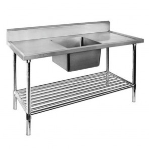 FED Single Centre Sink Bench & Pot Undershelf SSB7-1500C/A